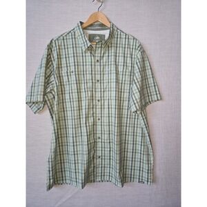 World Wide Sportsman 2XL Short Sleeve Vented Mesh Fishing Shirt UPF 50 Green